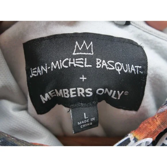 Members Only X Jean Michael Basquiat‎ All Over Print Pullover Hoodie Jacket L - Picture 7 of 9